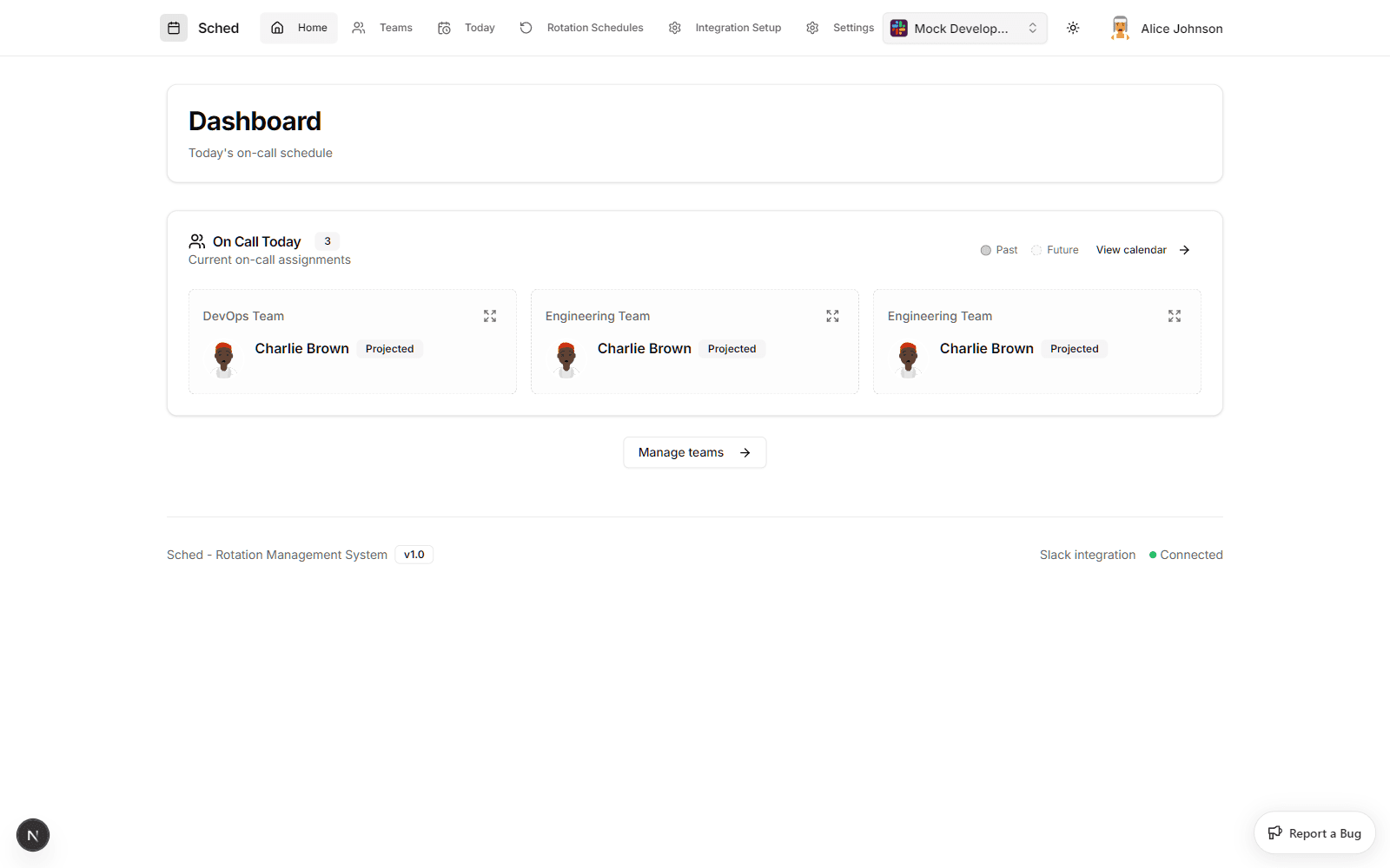 Dashboard screenshot